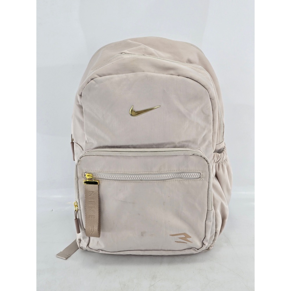 Nike One Luxe Backpack Women Tan Gold Swoosh Training Bag CV0062-230 - Good